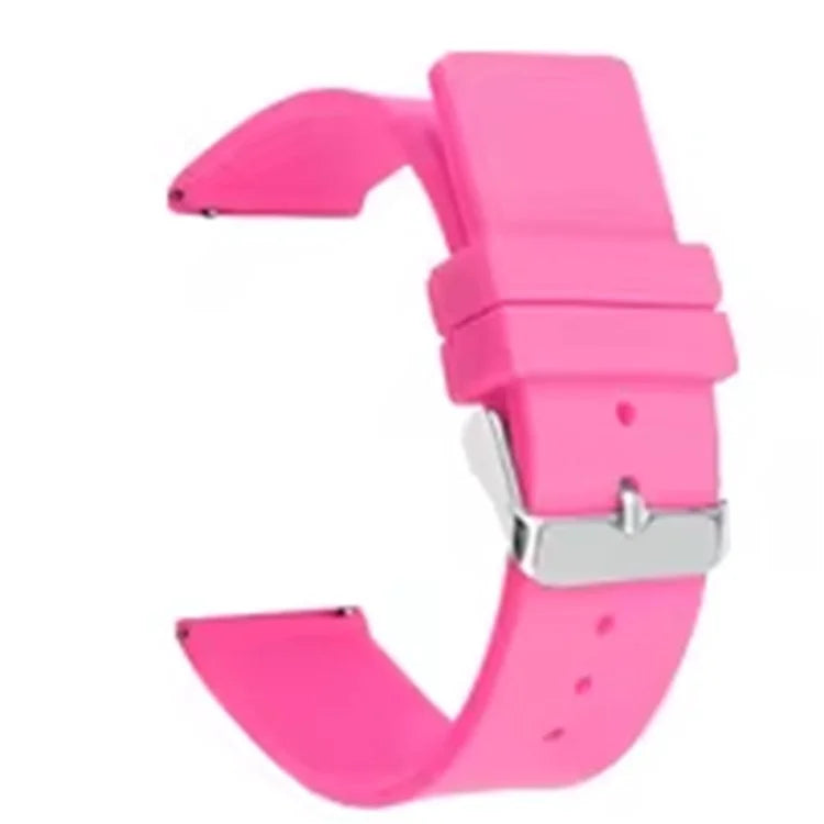 20mm Universal Silicone Watch Strap Sporty Replacement Wrist Band with Silver Buckle
