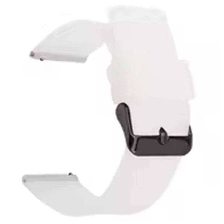 For Garmin Venu 3S / Venu 2S / Mi Watch Strap Replacement 18mm Sports Style Silicone Watchband with Black Buck