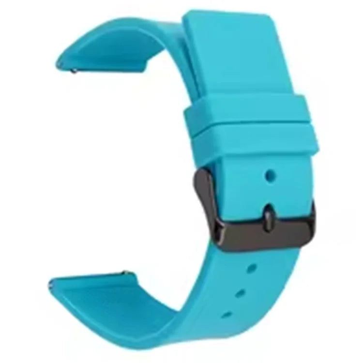 For Garmin Venu 3S / Venu 2S / Mi Watch Strap Replacement 18mm Sports Style Silicone Watchband with Black Buck