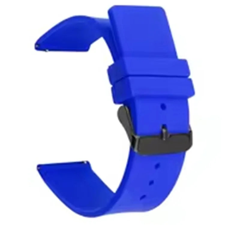 For Garmin Venu 3S / Venu 2S / Mi Watch Strap Replacement 18mm Sports Style Silicone Watchband with Black Buck