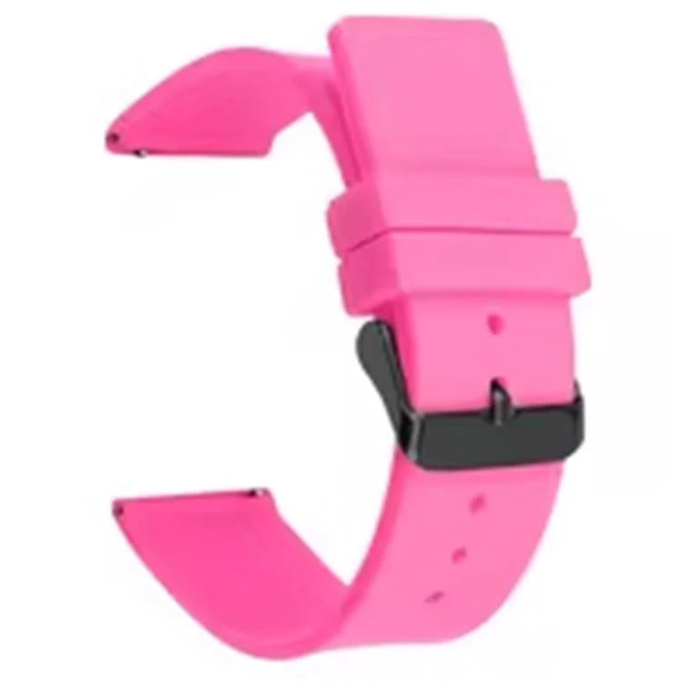 For Garmin Venu 3S / Venu 2S / Mi Watch Strap Replacement 18mm Sports Style Silicone Watchband with Black Buck
