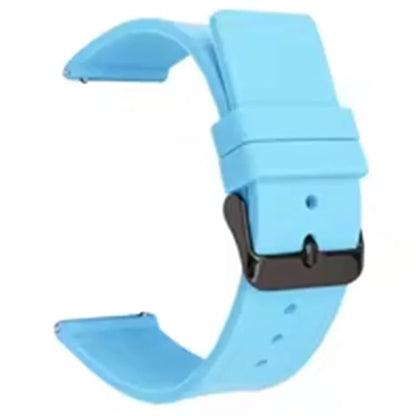 For Garmin Venu 3S / Venu 2S / Mi Watch Strap Replacement 18mm Sports Style Silicone Watchband with Black Buck