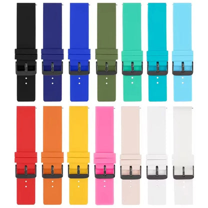 For Garmin Venu 3S / Venu 2S / Mi Watch Strap Replacement 18mm Sports Style Silicone Watchband with Black Buck