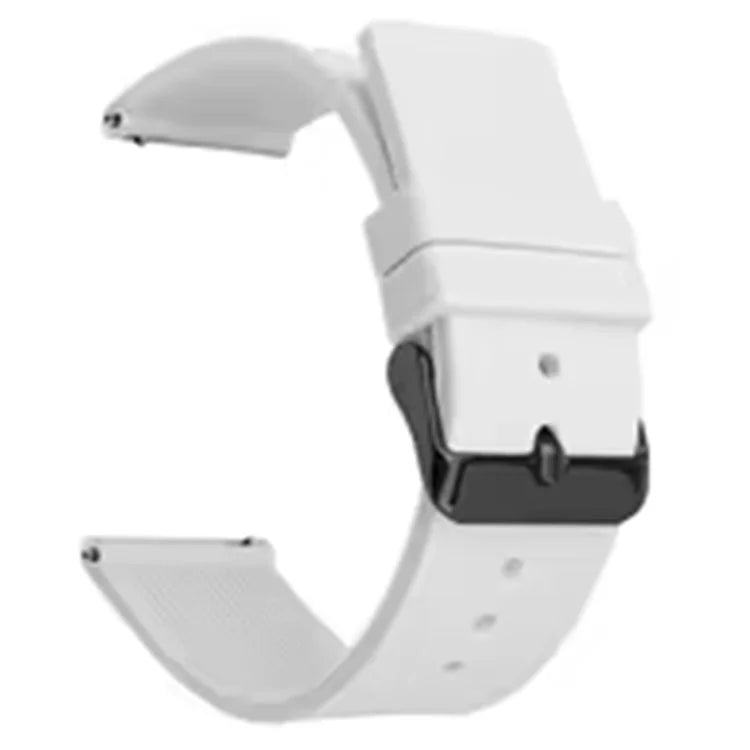 For Garmin Venu 3S / Venu 2S / Mi Watch Strap Replacement 18mm Sports Style Silicone Watchband with Black Buck