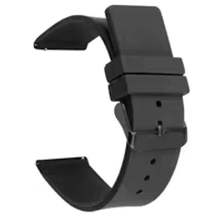 For Garmin Venu 3S / Venu 2S / Mi Watch Strap Replacement 18mm Sports Style Silicone Watchband with Black Buck