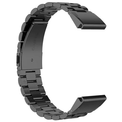 For Garmin QuickFit 26mm / Garmin Fenix 7X / 7X Pro / 6X Stainless Steel Strap 3 Beads Watch Band