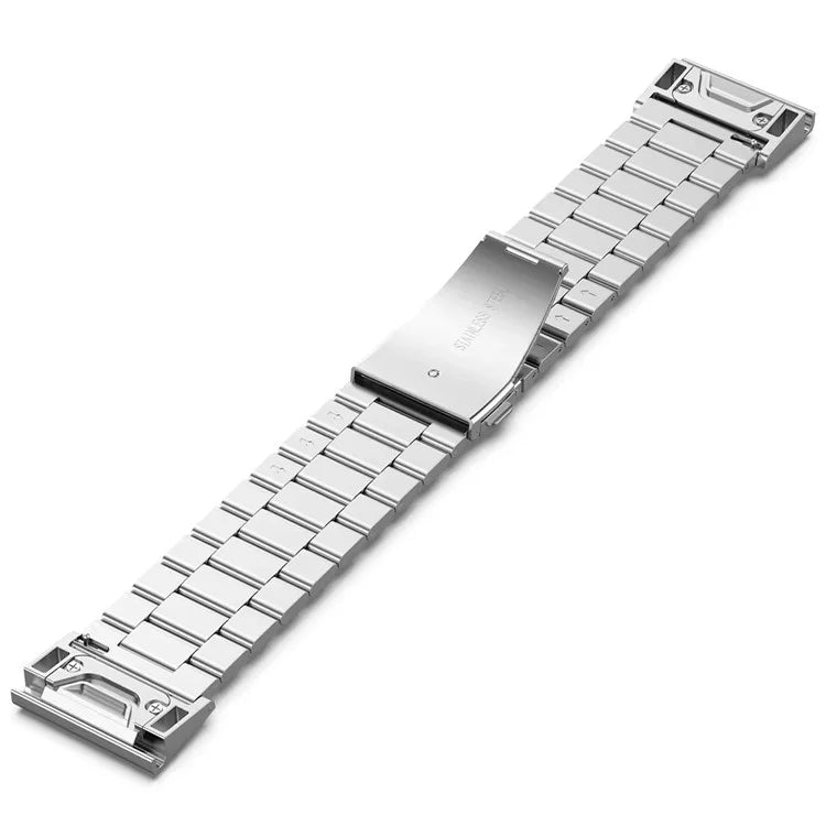 Stainless Steel Strap for Garmin QuickFit 22mm / Garmin Fenix 7 / 7 Pro / 6 Three Beads Watch Band