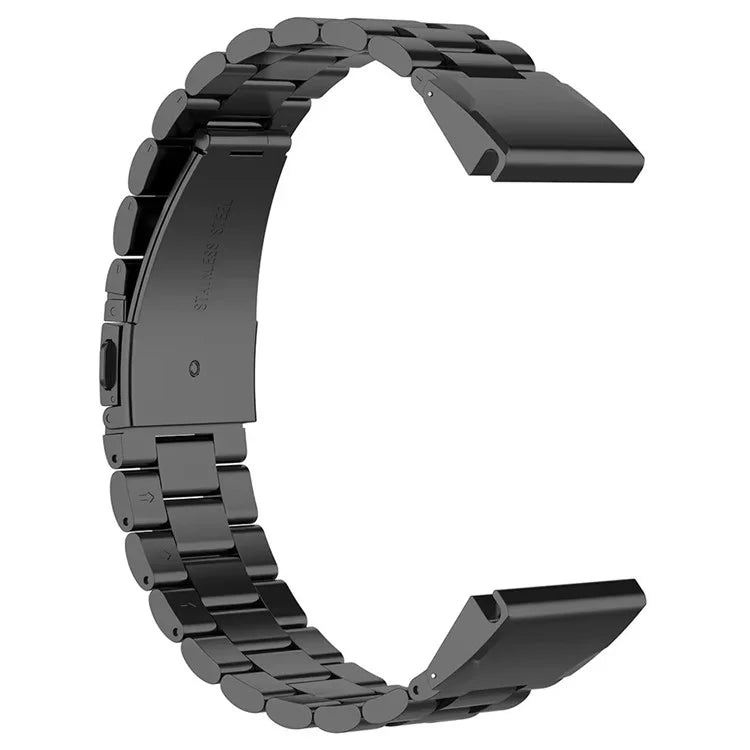 For Garmin Fenix 7S / 7S Pro / 6S / 6S Pro Watch Band 20mm Stainless Steel 3-Bead Wrist Strap