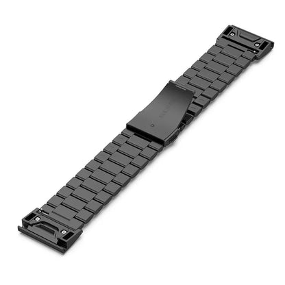 For Garmin Fenix 7S / 7S Pro / 6S / 6S Pro Watch Band 20mm Stainless Steel 3-Bead Wrist Strap