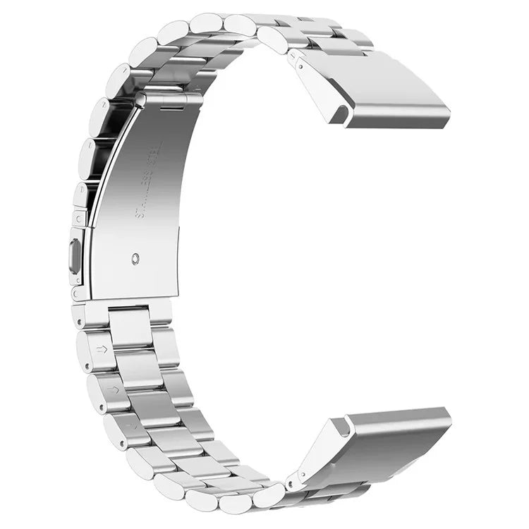 For Garmin Fenix 7S / 7S Pro / 6S / 6S Pro Watch Band 20mm Stainless Steel 3-Bead Wrist Strap