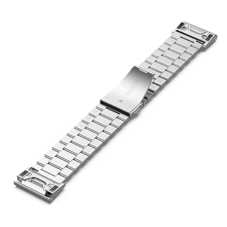 For Garmin Fenix 7S / 7S Pro / 6S / 6S Pro Watch Band 20mm Stainless Steel 3-Bead Wrist Strap