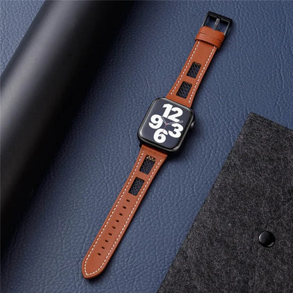 For Apple Watch Series 9 8 7 41mm / 6 5 4 SE (2022) SE (2023) SE 40mm / 3 2 1 38mm Band Genuine Cow Leather Strap