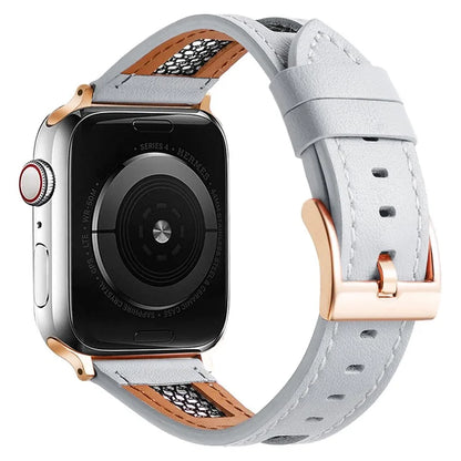 For Apple Watch Series 9 8 7 41mm / 6 5 4 SE (2022) SE (2023) SE 40mm / 3 2 1 38mm Band Genuine Cow Leather Strap