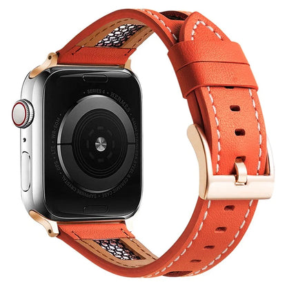 For Apple Watch Series 9 8 7 41mm / 6 5 4 SE (2022) SE (2023) SE 40mm / 3 2 1 38mm Band Genuine Cow Leather Strap
