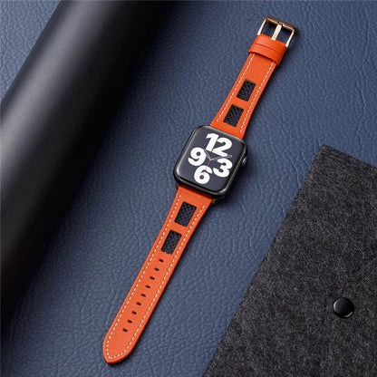 For Apple Watch Series 9 8 7 41mm / 6 5 4 SE (2022) SE (2023) SE 40mm / 3 2 1 38mm Band Genuine Cow Leather Strap