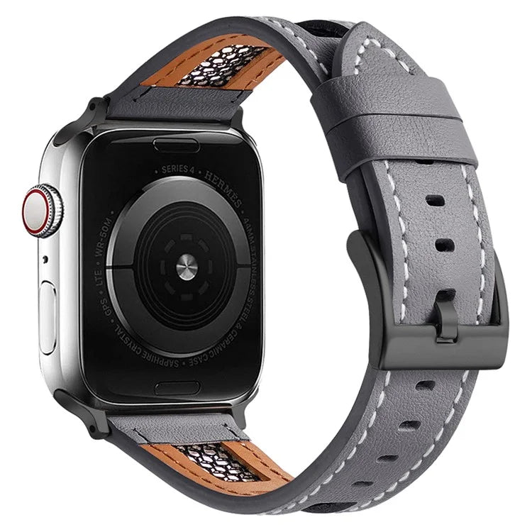 For Apple Watch Series 9 8 7 41mm / 6 5 4 SE (2022) SE (2023) SE 40mm / 3 2 1 38mm Band Genuine Cow Leather Strap