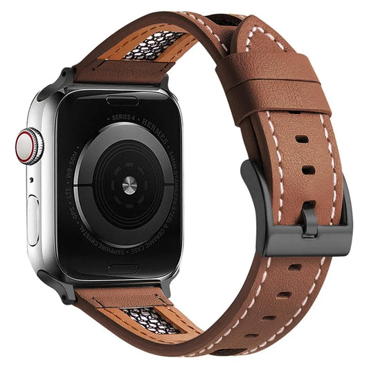 For Apple Watch Ultra 2 Ultra 49mm / Series 9 8 7 45mm / 6 5 4 SE (2022) SE (2023) SE 44mm / 3 2 1 42mm Genuine Cow Leather Band