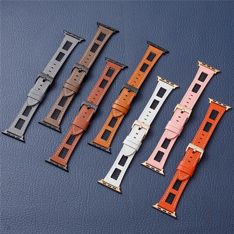 For Apple Watch Ultra 2 Ultra 49mm / Series 9 8 7 45mm / 6 5 4 SE (2022) SE (2023) SE 44mm / 3 2 1 42mm Genuine Cow Leather Band