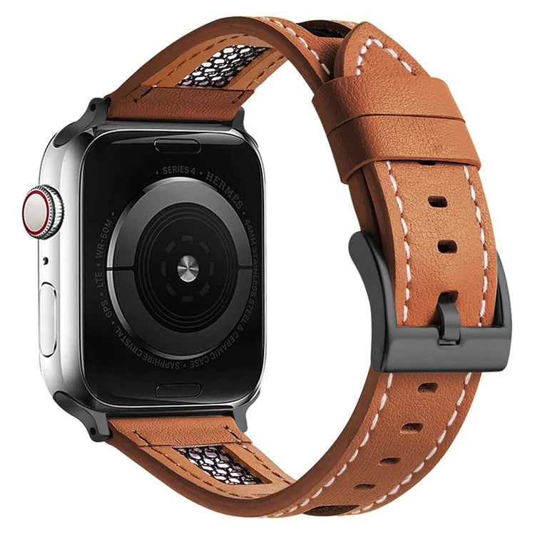 For Apple Watch Ultra 2 Ultra 49mm / Series 9 8 7 45mm / 6 5 4 SE (2022) SE (2023) SE 44mm / 3 2 1 42mm Genuine Cow Leather Band