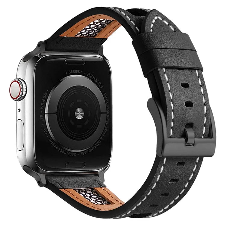 For Apple Watch Ultra 2 Ultra 49mm / Series 9 8 7 45mm / 6 5 4 SE (2022) SE (2023) SE 44mm / 3 2 1 42mm Genuine Cow Leather Band