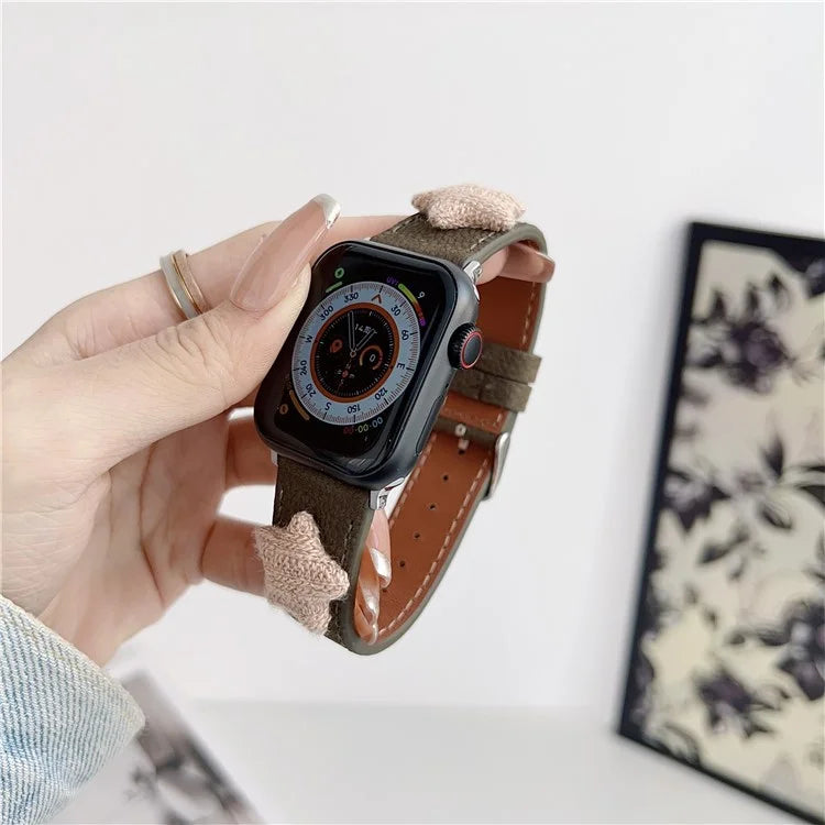 For Apple Watch Ultra 2 Ultra 49mm / Series 9 8 7 45mm / 6 5 4 SE (2022) SE (2023) SE 44mm / 3 2 1 42mm Strap Genuine Cow Leather Band