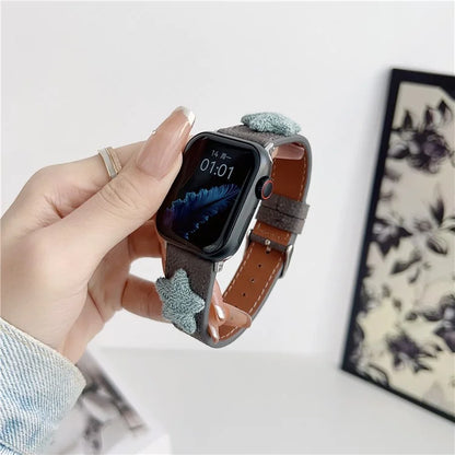 For Apple Watch Ultra 2 Ultra 49mm / Series 9 8 7 45mm / 6 5 4 SE (2022) SE (2023) SE 44mm / 3 2 1 42mm Strap Genuine Cow Leather Band