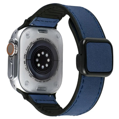 For Apple Watch Series 9 8 7 41mm  /  6 5 4 SE (2022) SE (2023) SE 40mm  /  3 2 1 38mm Wrist Watch Band Leather Coated Silicone Strap