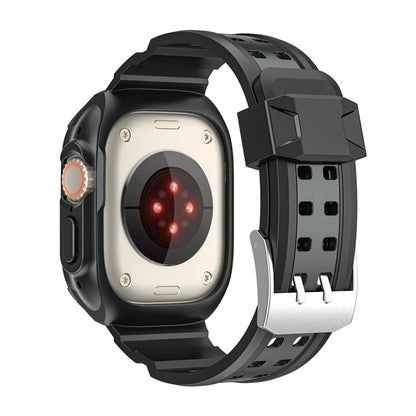 For Apple Watch Ultra 49mm / Ultra 2 49mm Matte TPU Watch Strap Case Integrated Design Bracelet Band
