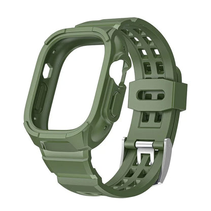 For Apple Watch Ultra 49mm / Ultra 2 49mm Matte TPU Watch Strap Case Integrated Design Bracelet Band