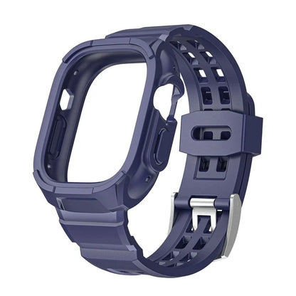 For Apple Watch Ultra 49mm / Ultra 2 49mm Matte TPU Watch Strap Case Integrated Design Bracelet Band