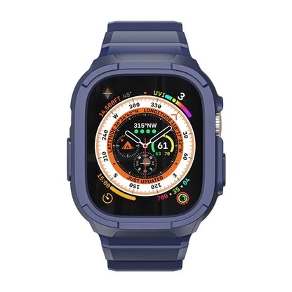 For Apple Watch Ultra 49mm / Ultra 2 49mm Matte TPU Watch Strap Case Integrated Design Bracelet Band