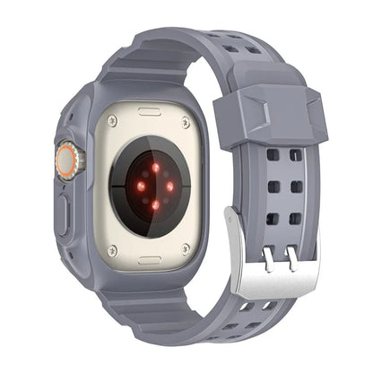 For Apple Watch Ultra 49mm / Ultra 2 49mm Matte TPU Watch Strap Case Integrated Design Bracelet Band