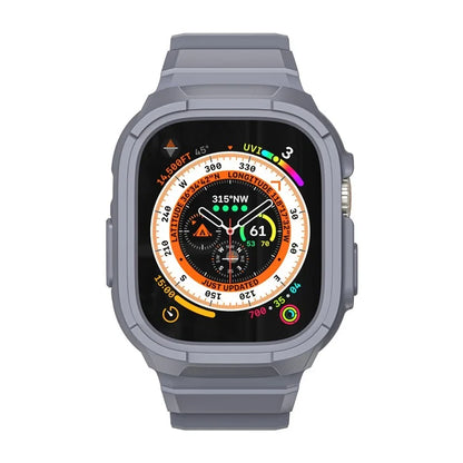 For Apple Watch Ultra 49mm / Ultra 2 49mm Matte TPU Watch Strap Case Integrated Design Bracelet Band