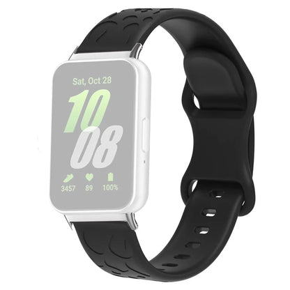 For Samsung Galaxy Fit Silicone Watchband Leopard Printed Replacement Watch Strap