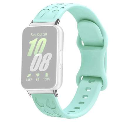 For Samsung Galaxy Fit Silicone Watchband Leopard Printed Replacement Watch Strap