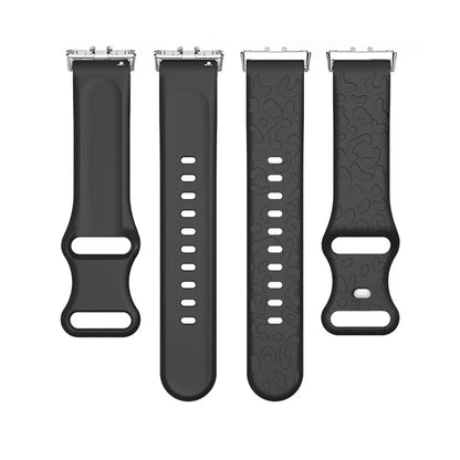 For Samsung Galaxy Fit Silicone Watchband Leopard Printed Replacement Watch Strap