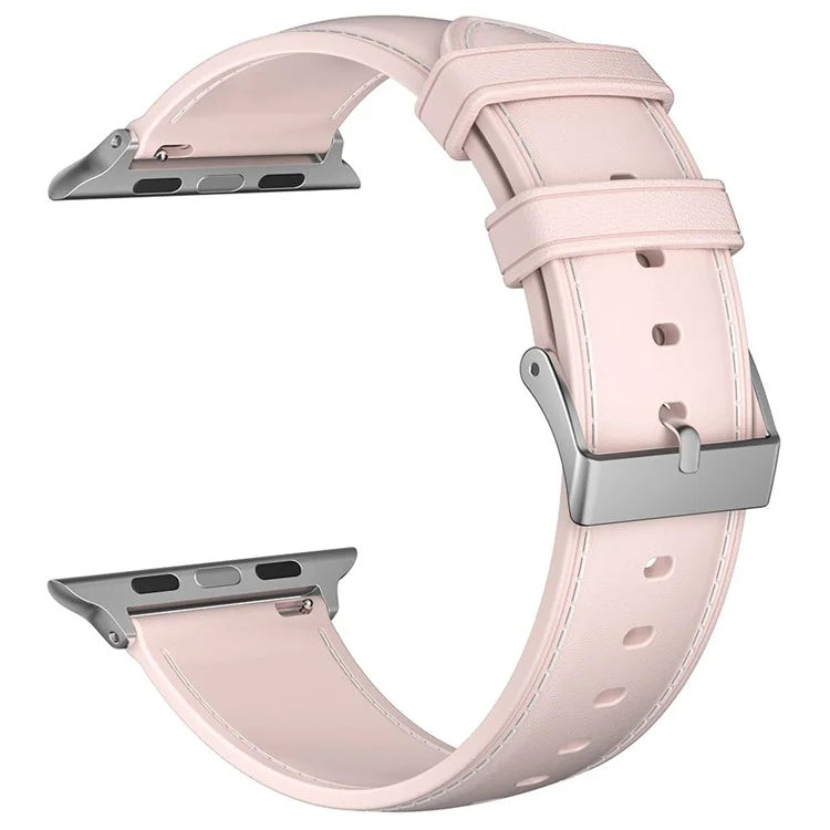TPU Watch Strap for Apple Watch Series 9 8 7 41mm / 6 5 4 SE (2023) SE (2022) SE 40mm / 3 2 1 38mm Stitching Lines Wrist Band