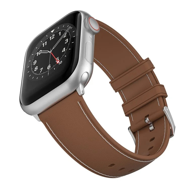 TPU Watch Strap for Apple Watch Series 9 8 7 41mm / 6 5 4 SE (2023) SE (2022) SE 40mm / 3 2 1 38mm Stitching Lines Wrist Band