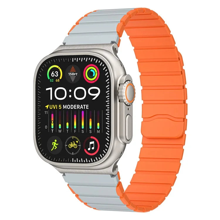 For Apple Watch Series 9 8 7 41mm / 6 5 4 SE (2023) SE (2022) SE 40mm / 3 2 1 38mm Magnetic Silicone Strap