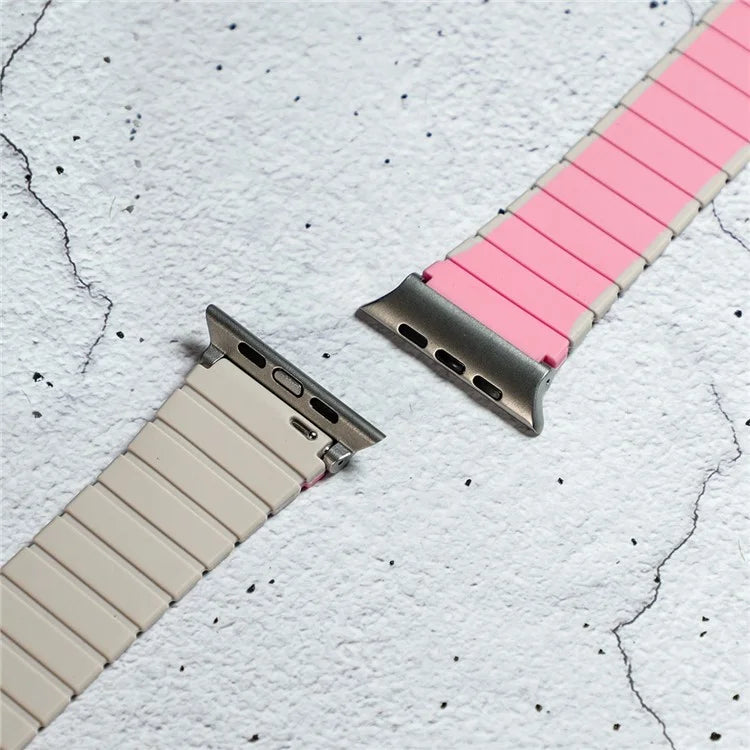 For Apple Watch Series 9 8 7 41mm / 6 5 4 SE (2023) SE (2022) SE 40mm / 3 2 1 38mm Magnetic Silicone Strap