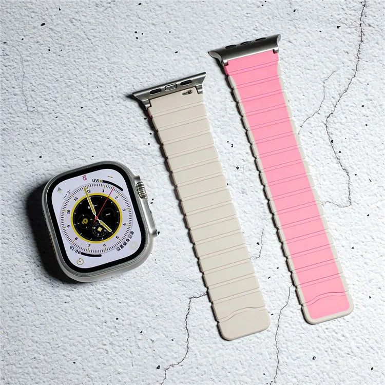 For Apple Watch Series 9 8 7 41mm / 6 5 4 SE (2023) SE (2022) SE 40mm / 3 2 1 38mm Magnetic Silicone Strap