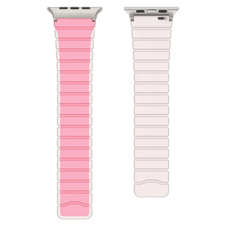 For Apple Watch Ultra 2 Ultra 49mm  /  9 8 7 45mm  /  6 5 4 SE (2023) SE (2022) SE 44mm  /  3 2 1 42mm Magnetic Silicone Watch Band