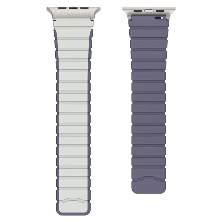 For Apple Watch Ultra 2 Ultra 49mm  /  9 8 7 45mm  /  6 5 4 SE (2023) SE (2022) SE 44mm  /  3 2 1 42mm Magnetic Silicone Watch Band