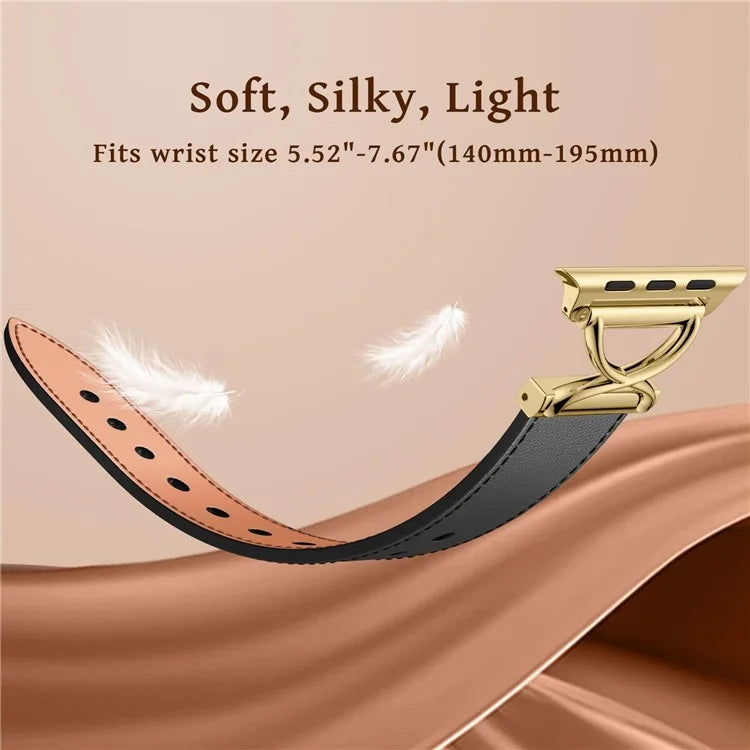 For Apple Watch Series 9 8 7 41mm / 6 5 4 SE (2023) SE (2022) SE 40mm / 3 2 1 38mm Electroplated Buckle Watch Strap