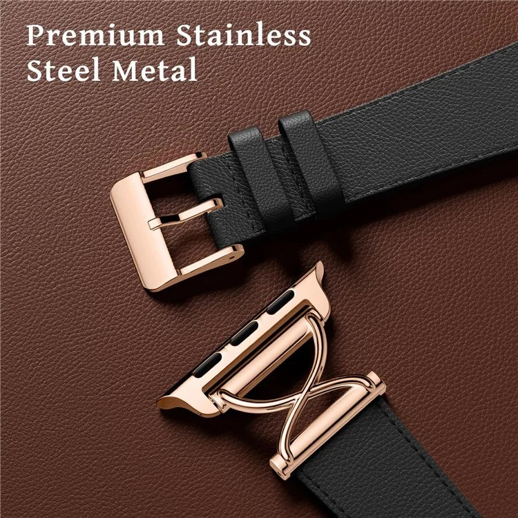 For Apple Watch Series 9 8 7 41mm / 6 5 4 SE (2023) SE (2022) SE 40mm / 3 2 1 38mm Electroplated Buckle Watch Strap