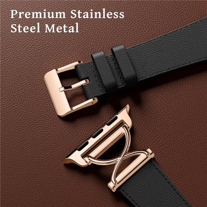 For Apple Watch Series 9 8 7 41mm / 6 5 4 SE (2023) SE (2022) SE 40mm / 3 2 1 38mm Electroplated Buckle Watch Strap