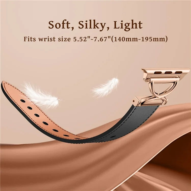For Apple Watch Series 9 8 7 41mm / 6 5 4 SE (2023) SE (2022) SE 40mm / 3 2 1 38mm Electroplated Buckle Watch Strap
