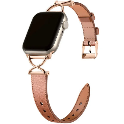 For Apple Watch Series 9 8 7 41mm / 6 5 4 SE (2023) SE (2022) SE 40mm / 3 2 1 38mm Electroplated Buckle Watch Strap