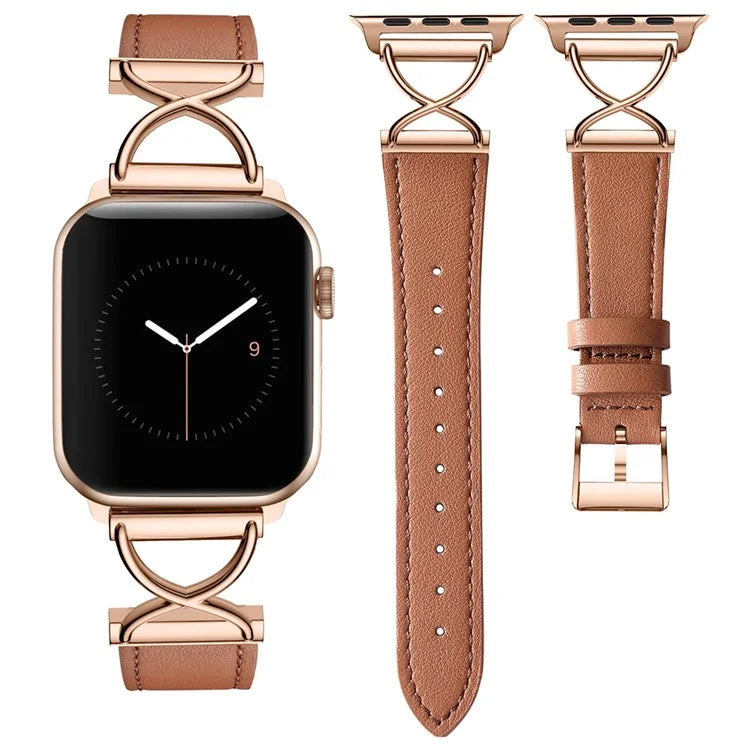 For Apple Watch Series 9 8 7 41mm / 6 5 4 SE (2023) SE (2022) SE 40mm / 3 2 1 38mm Electroplated Buckle Watch Strap