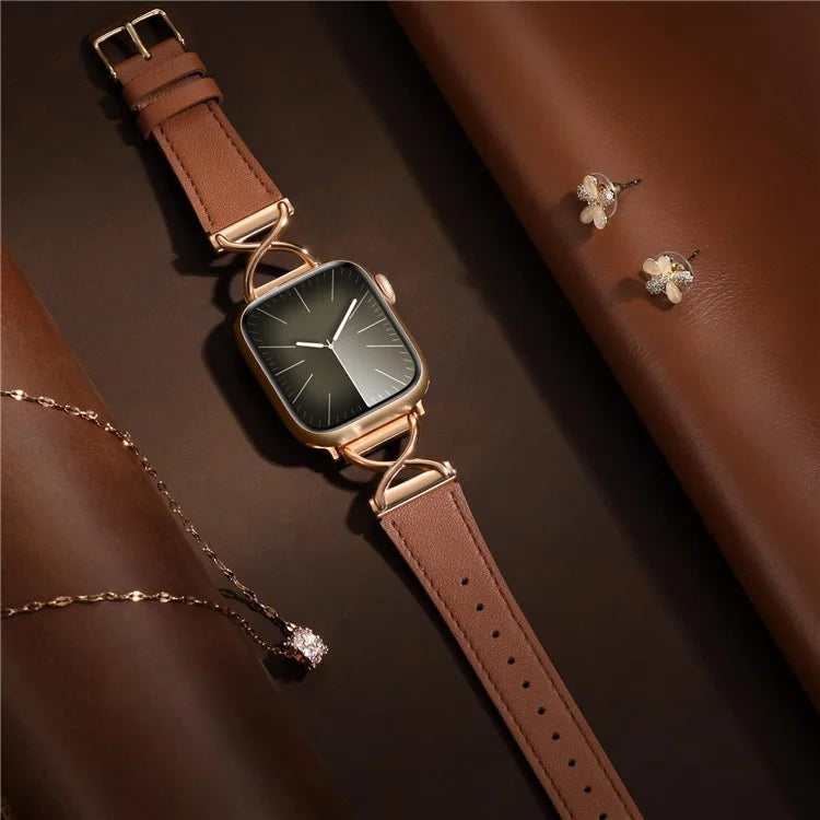 For Apple Watch Series 9 8 7 41mm / 6 5 4 SE (2023) SE (2022) SE 40mm / 3 2 1 38mm Electroplated Buckle Watch Strap